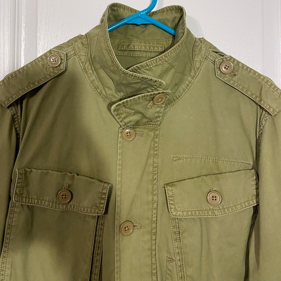 J.Crew Field Utility Hooded Cotton Jacket Olive Green XL - Picture 10 of 13